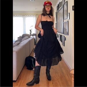 Free People Taking Sides Maxi in Black